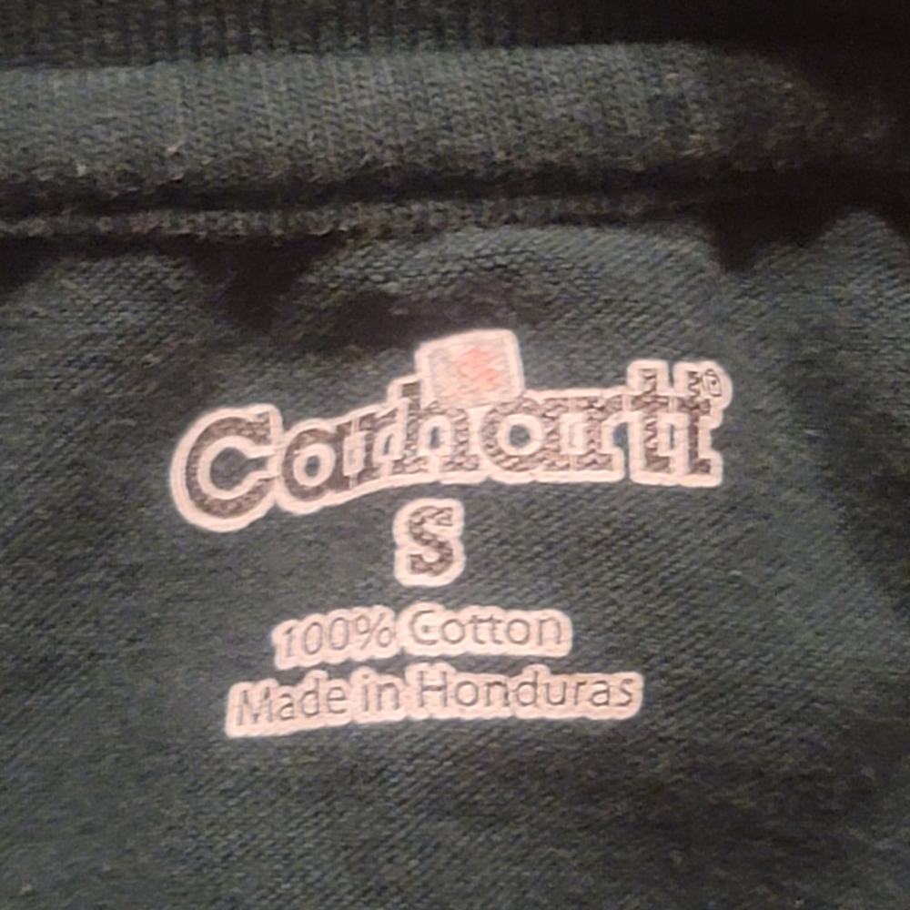 Carhartt Men's Dark Green Tee Size S 20x27 - Picture 3 of 3